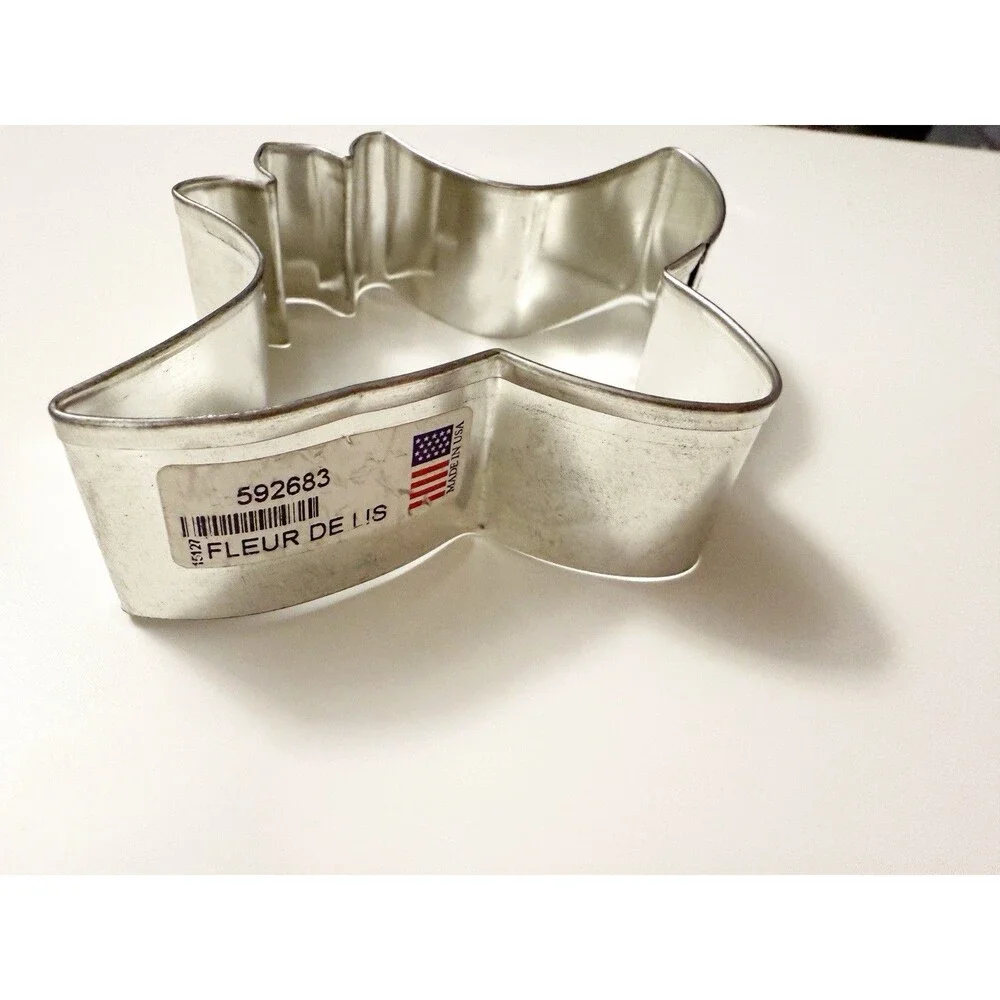 Fleur-de-lis Cookie Cutter Tin Steel New Orleans Mardi Gras Saints French 4 in